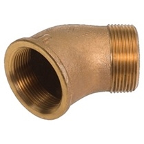 Vinkel 45gr. muffe/nippel